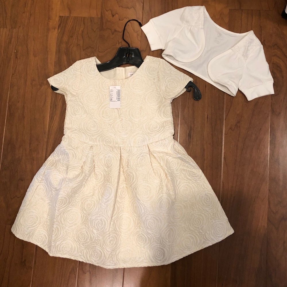 Dress and shrug bundle for toddler girls